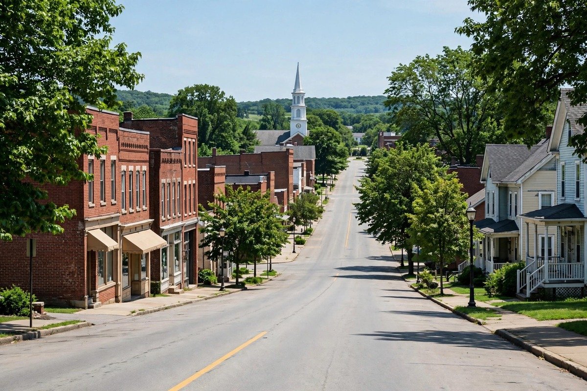 Skyline and neighborhoods of Annville, Pennsylvania