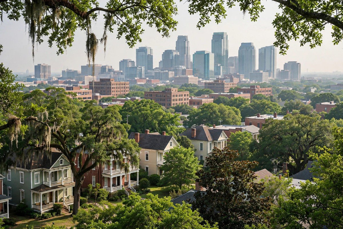 Skyline and neighborhoods of Atlanta, Georgia