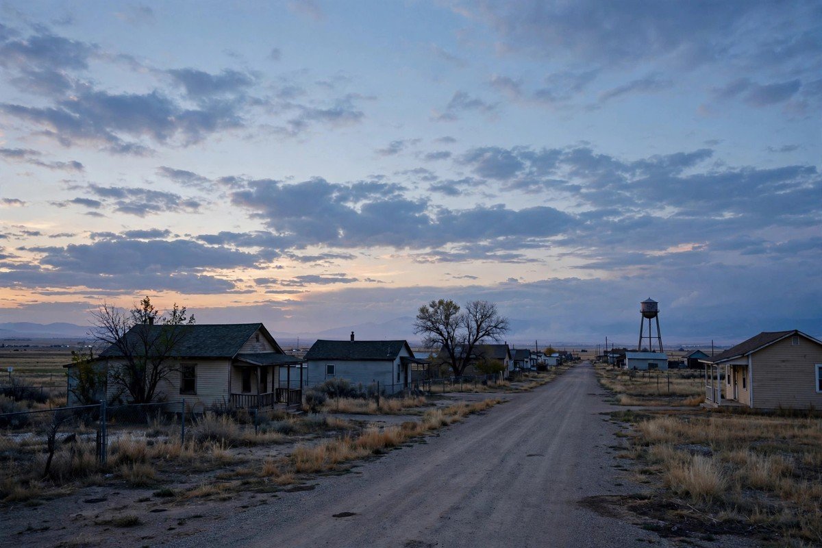 Skyline and neighborhoods of Berthoud, Colorado
