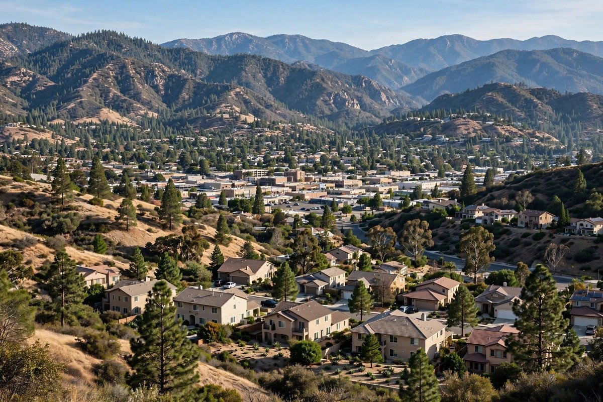 Big Bear City skyline, slab leak service area