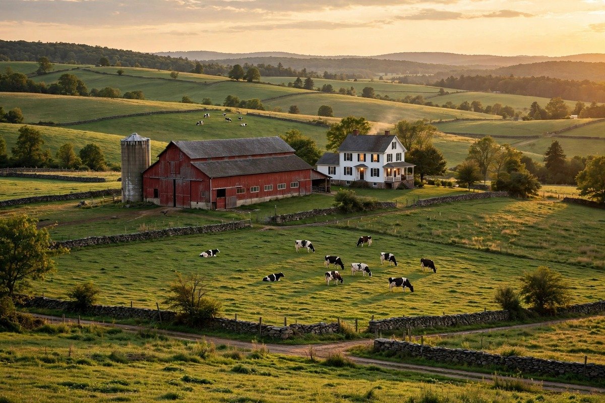 Skyline and neighborhoods of Bird In Hand, Pennsylvania