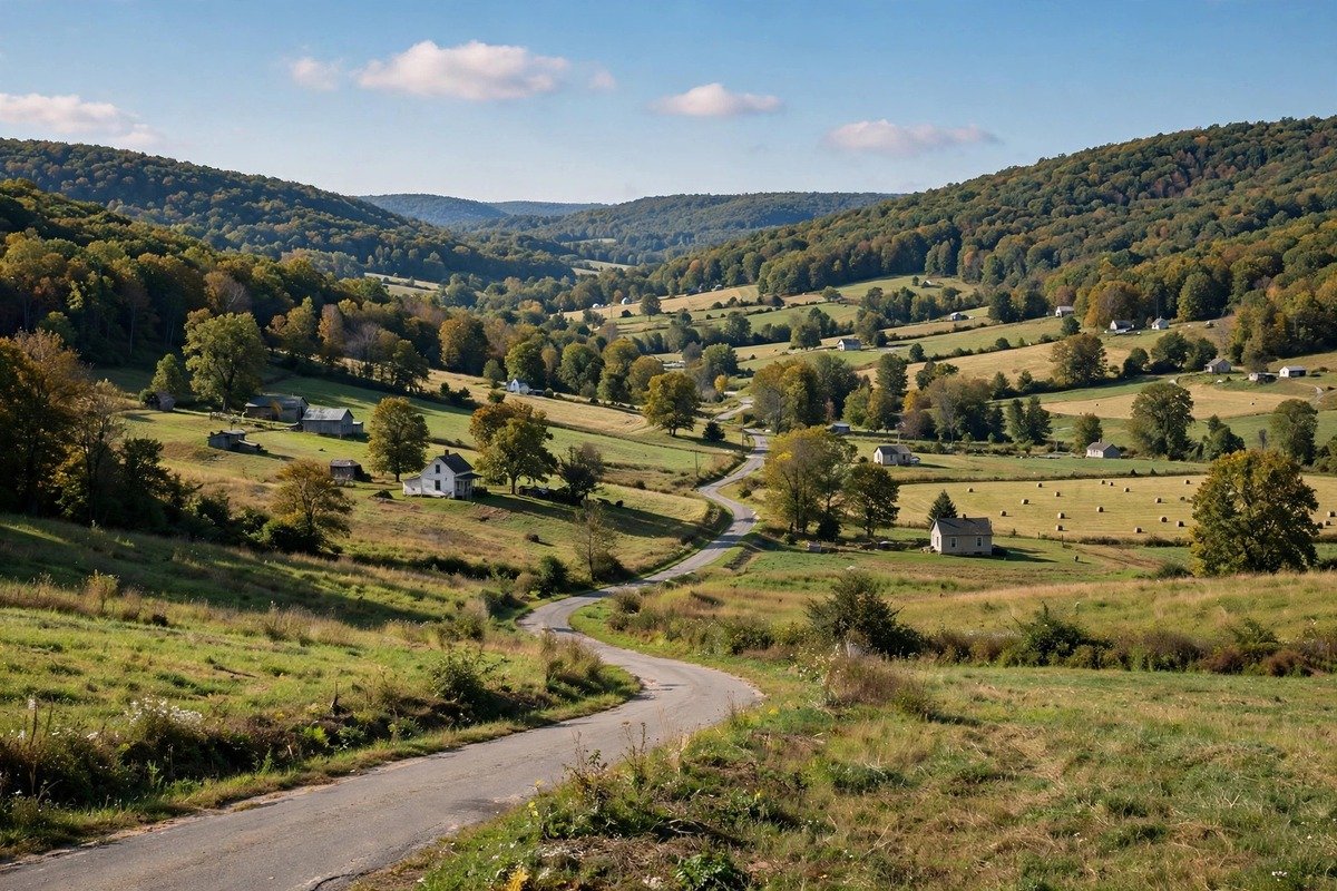 Skyline and neighborhoods of Brogue, Pennsylvania