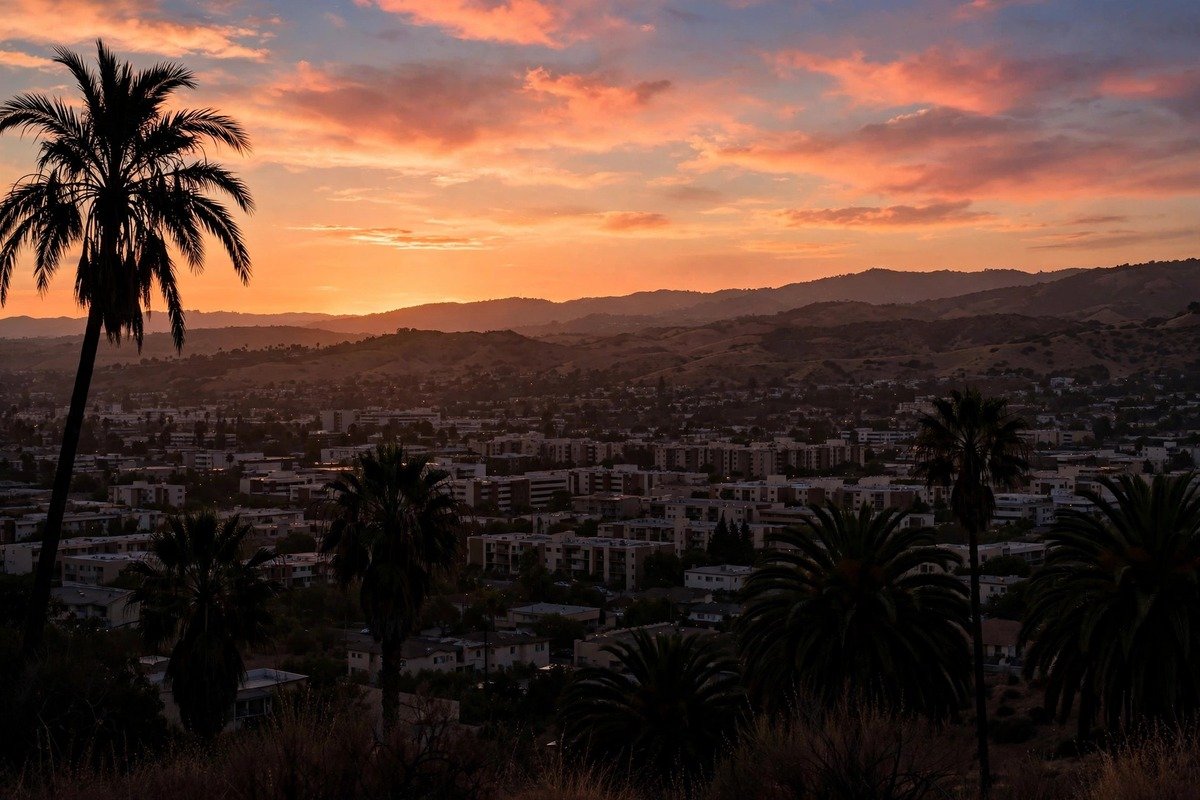 Burbank skyline — slab leak detection service area