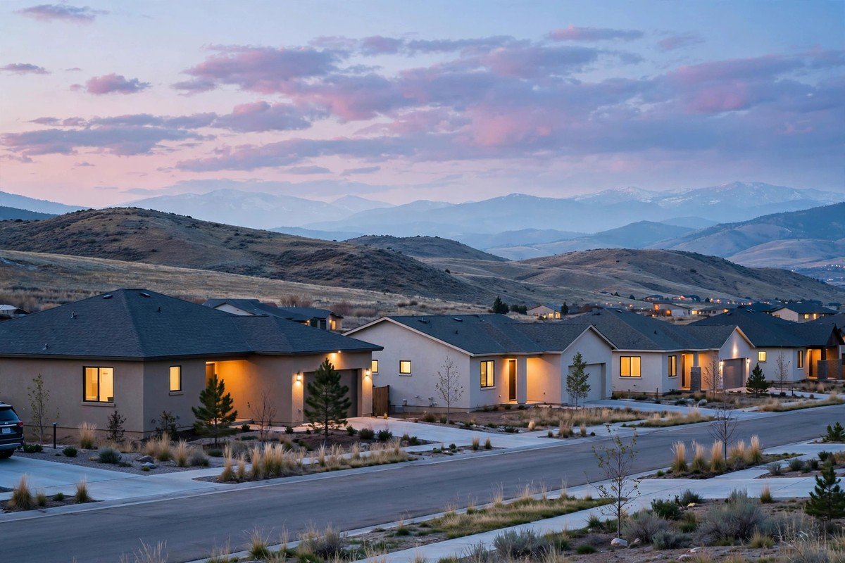 Skyline and neighborhoods of Castle Rock, Colorado