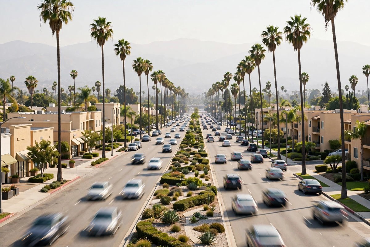 Cerritos skyline — slab leak detection service area