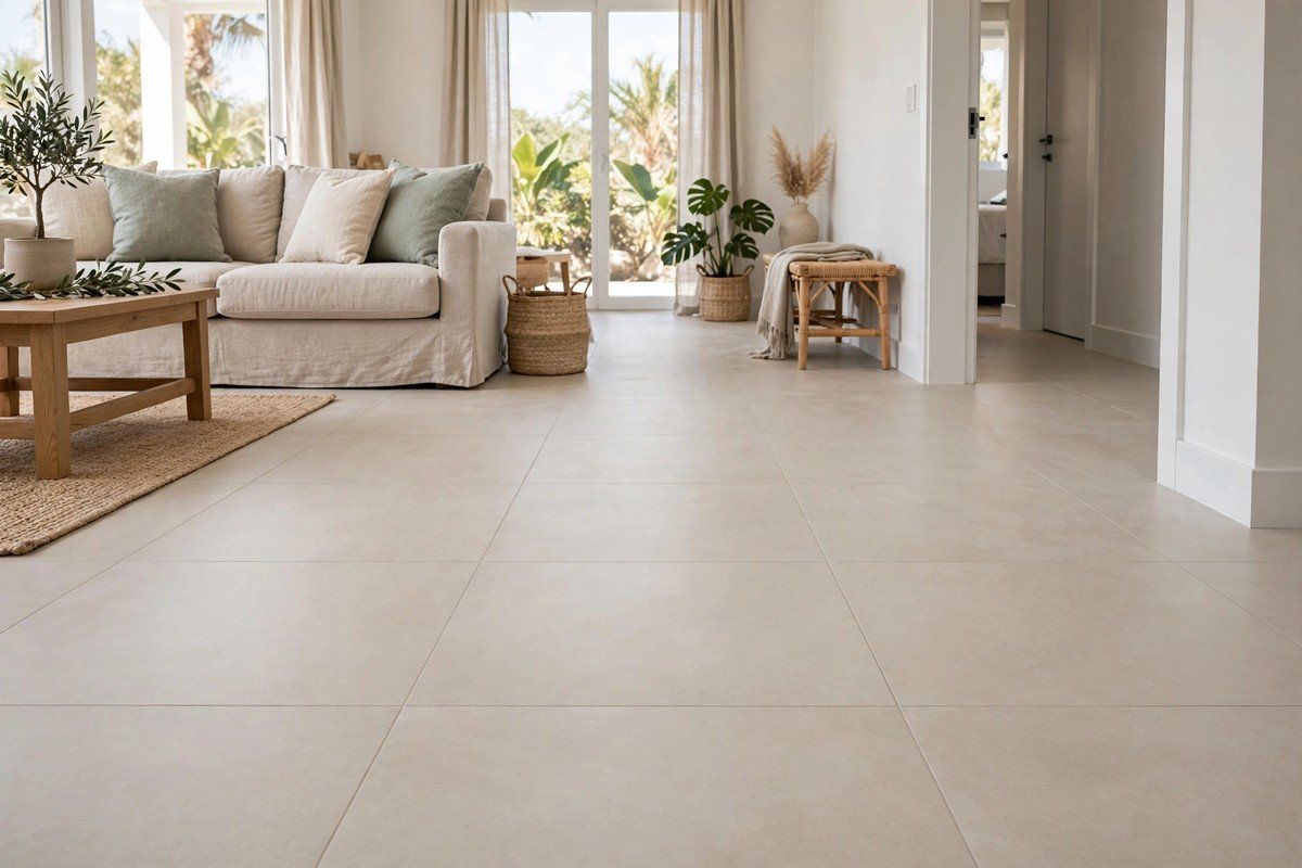 Clean finished floor after our technicians repaired a slab leak in a rental