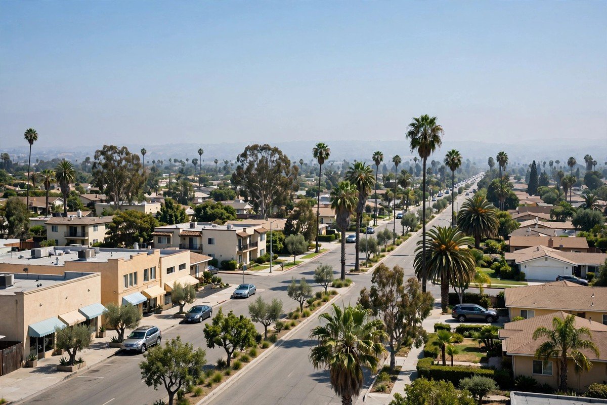 Compton skyline — slab leak detection service area