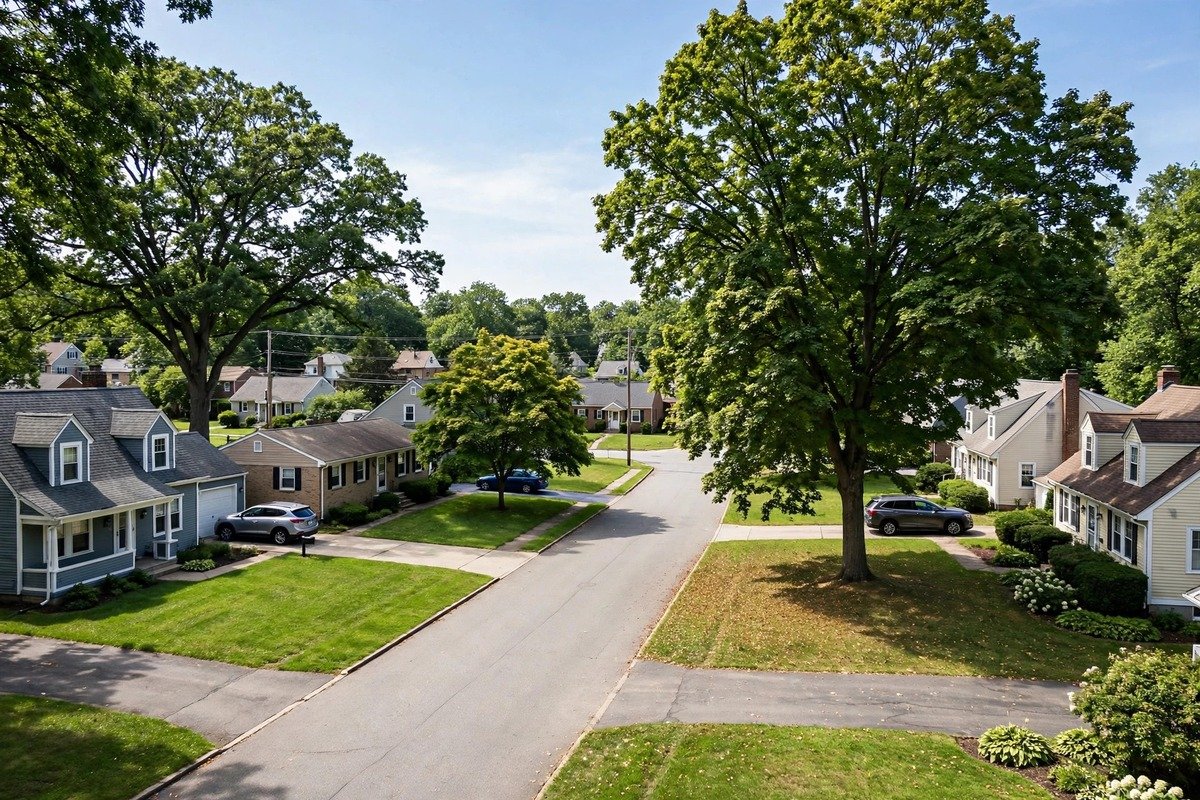 Skyline and neighborhoods of Dallastown, Pennsylvania