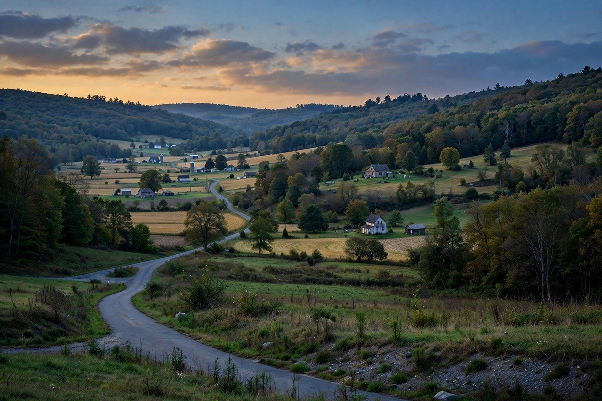 Skyline and neighborhoods of Drumore, Pennsylvania