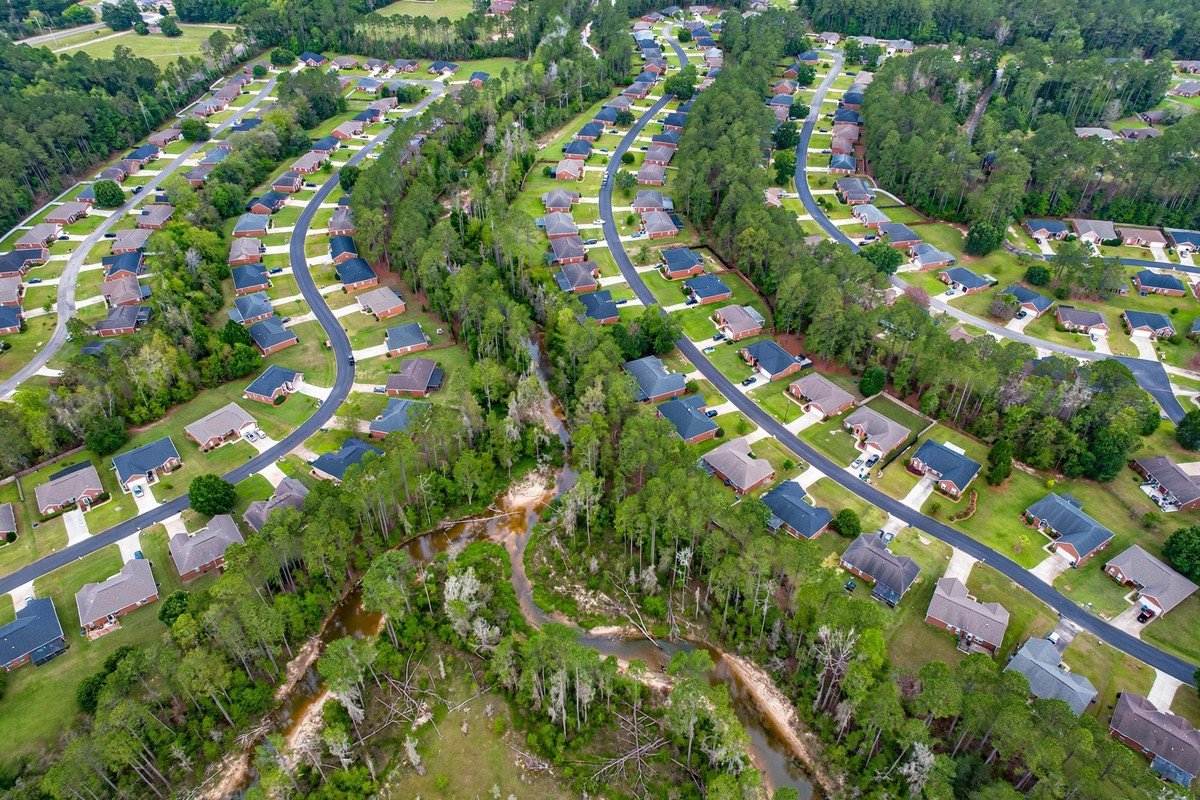 Skyline and neighborhoods of Duluth, Georgia