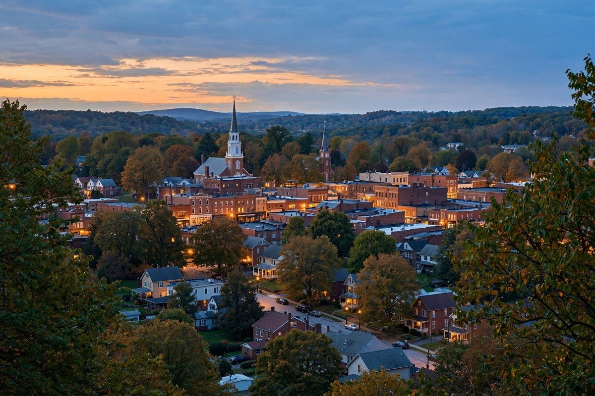 Skyline and neighborhoods of Elizabethtown, Pennsylvania