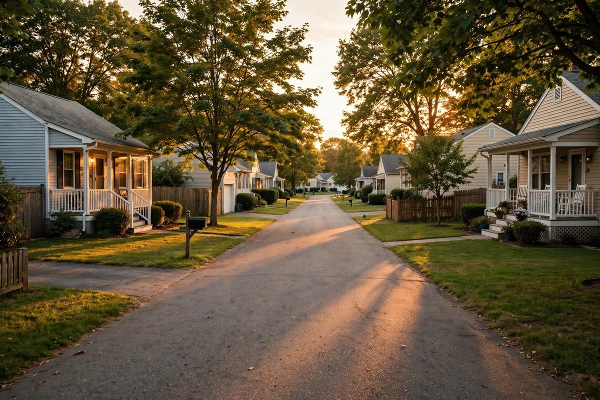 Skyline and neighborhoods of Etters, Pennsylvania