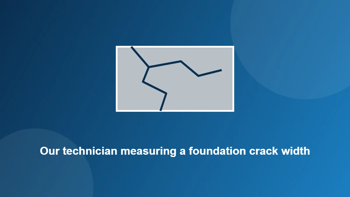 Illustration: Our technician measuring a foundation crack width