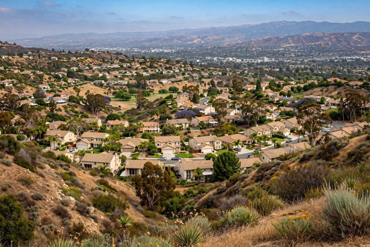 Granada Hills skyline — slab leak detection service area