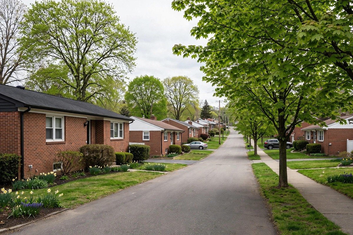 Skyline and neighborhoods of Grantham, Pennsylvania