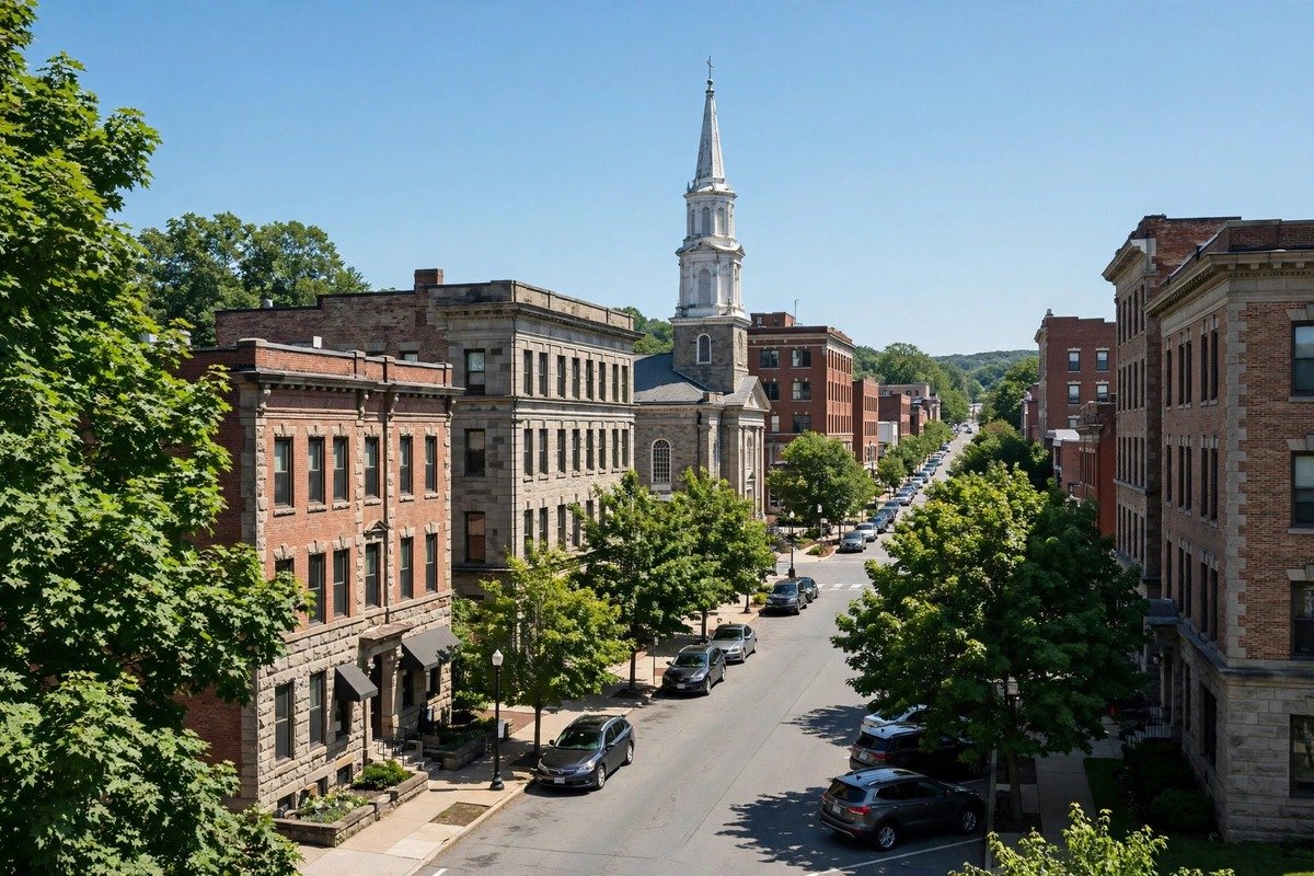 Skyline and neighborhoods of Hanover, Pennsylvania
