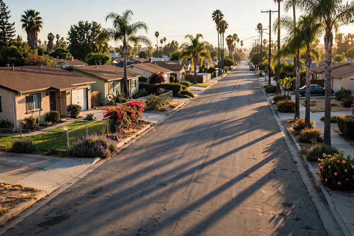 Hawaiian Gardens skyline — slab leak detection service area