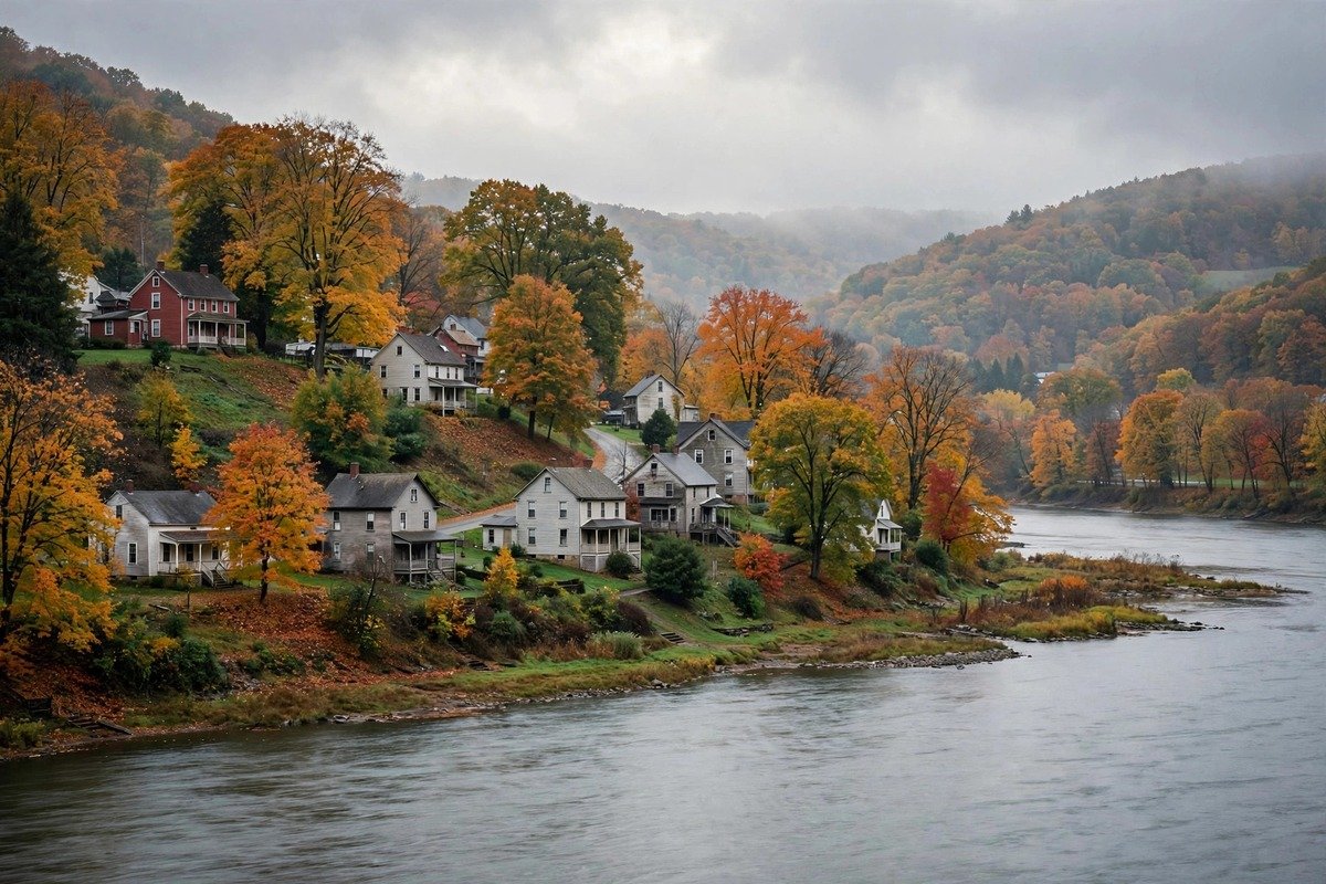 Skyline and neighborhoods of Highspire, Pennsylvania