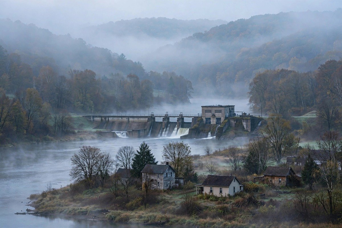 Skyline and neighborhoods of Holtwood, Pennsylvania
