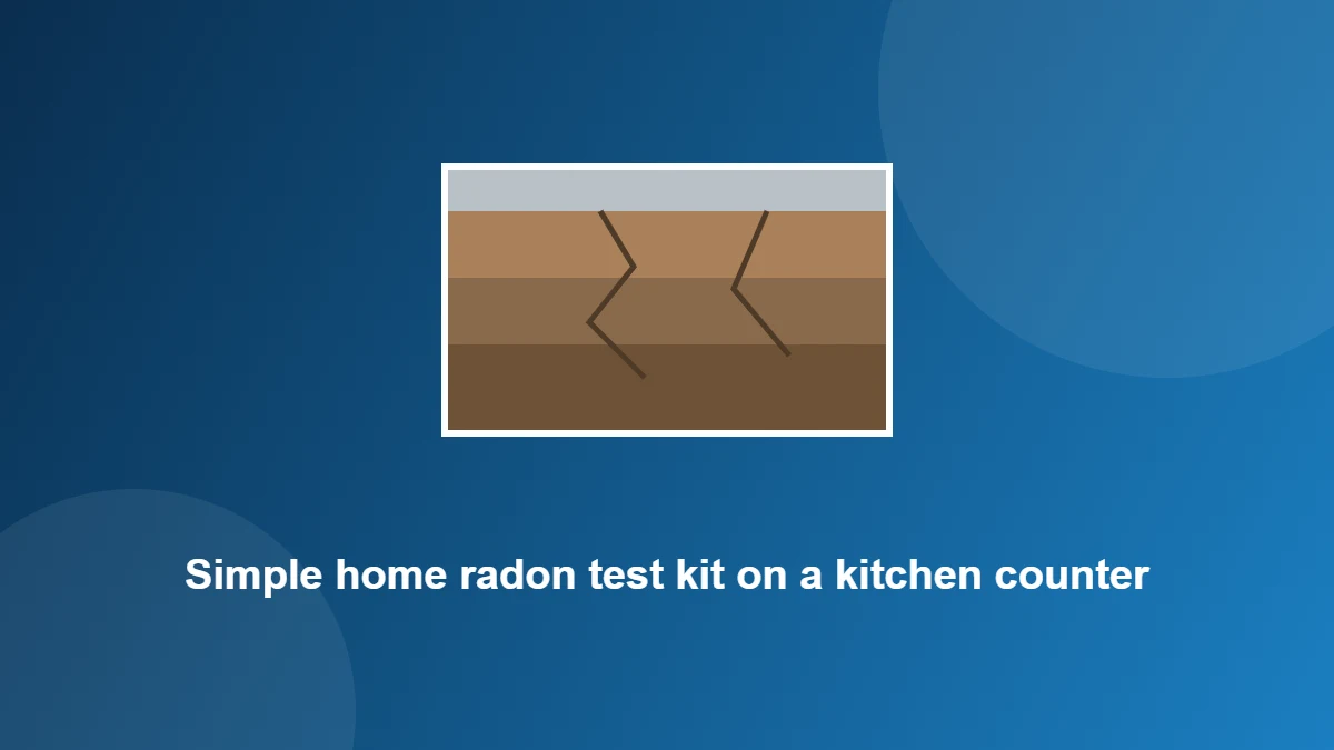 Illustration: Simple home radon test kit on a kitchen counter