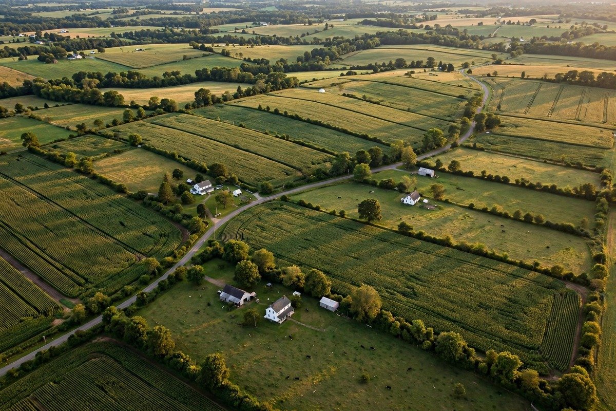 Skyline and neighborhoods of Hopeland, Pennsylvania