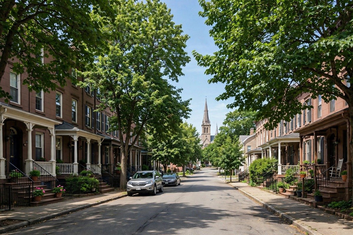 Skyline and neighborhoods of Hummelstown, Pennsylvania