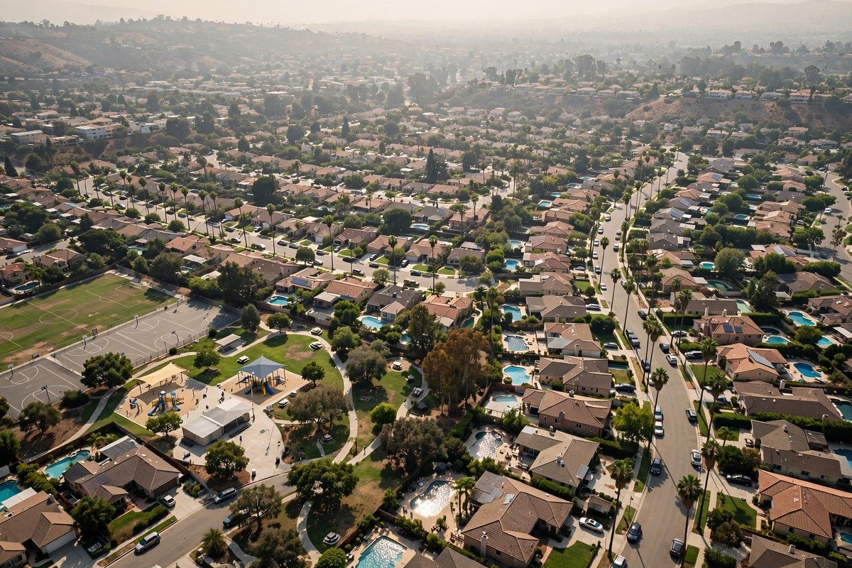 La Mirada skyline — slab leak detection service area