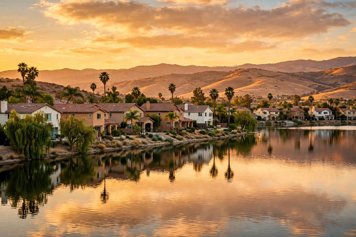 Lake Elsinore skyline — slab leak detection service area