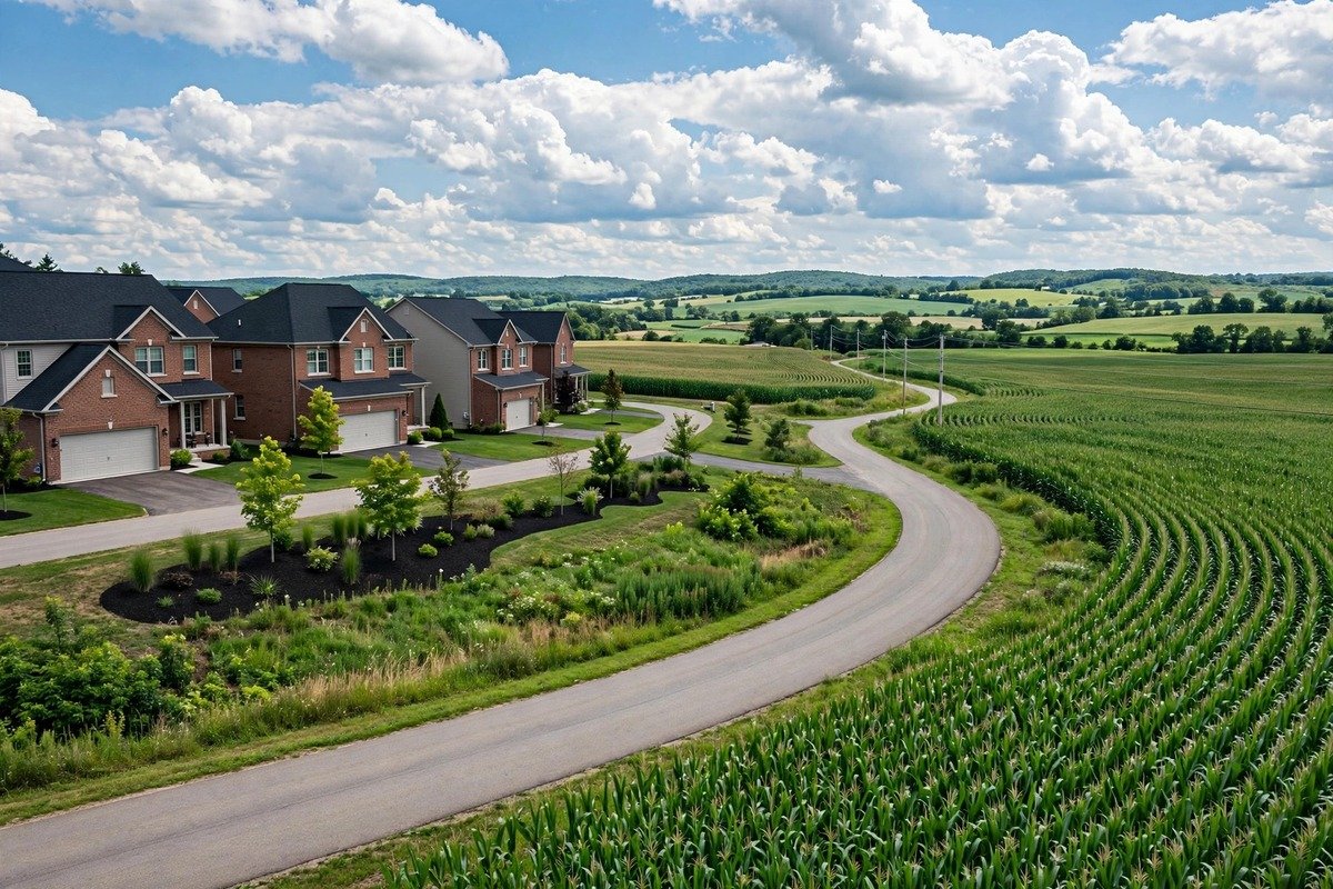 Skyline and neighborhoods of Leola, Pennsylvania