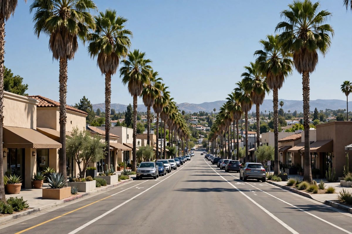 Los Alamitos skyline — slab leak detection service area