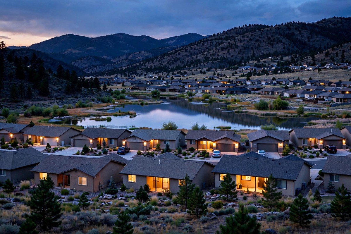 Skyline and neighborhoods of Loveland, Colorado