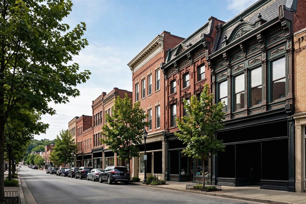 Skyline and neighborhoods of Mechanicsburg, Pennsylvania