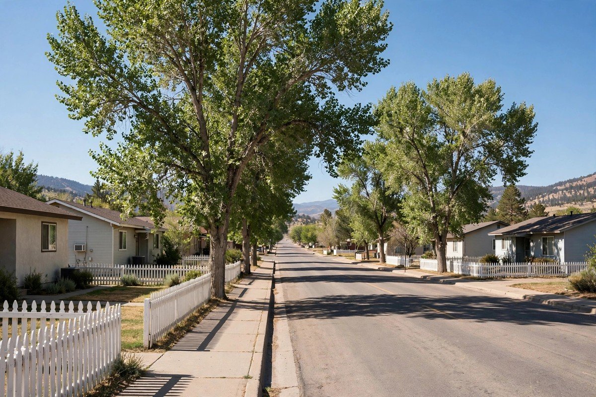 Skyline and neighborhoods of Milliken, Colorado