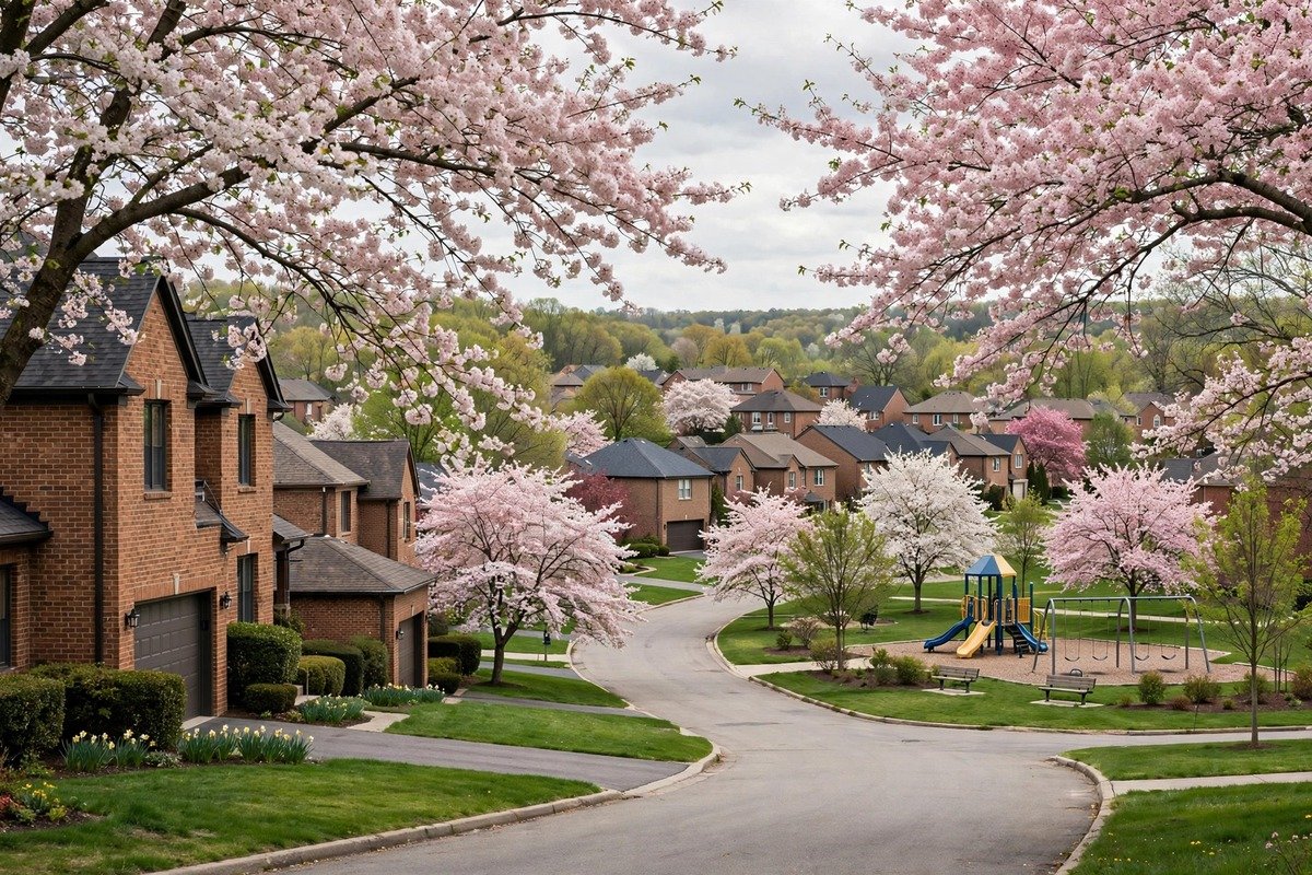 Skyline and neighborhoods of Mountville, Pennsylvania