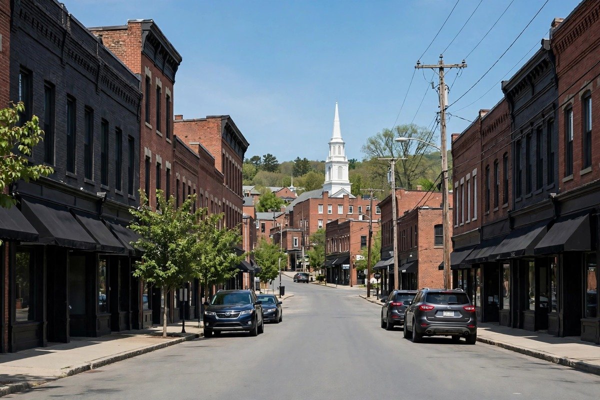 Skyline and neighborhoods of Myerstown, Pennsylvania