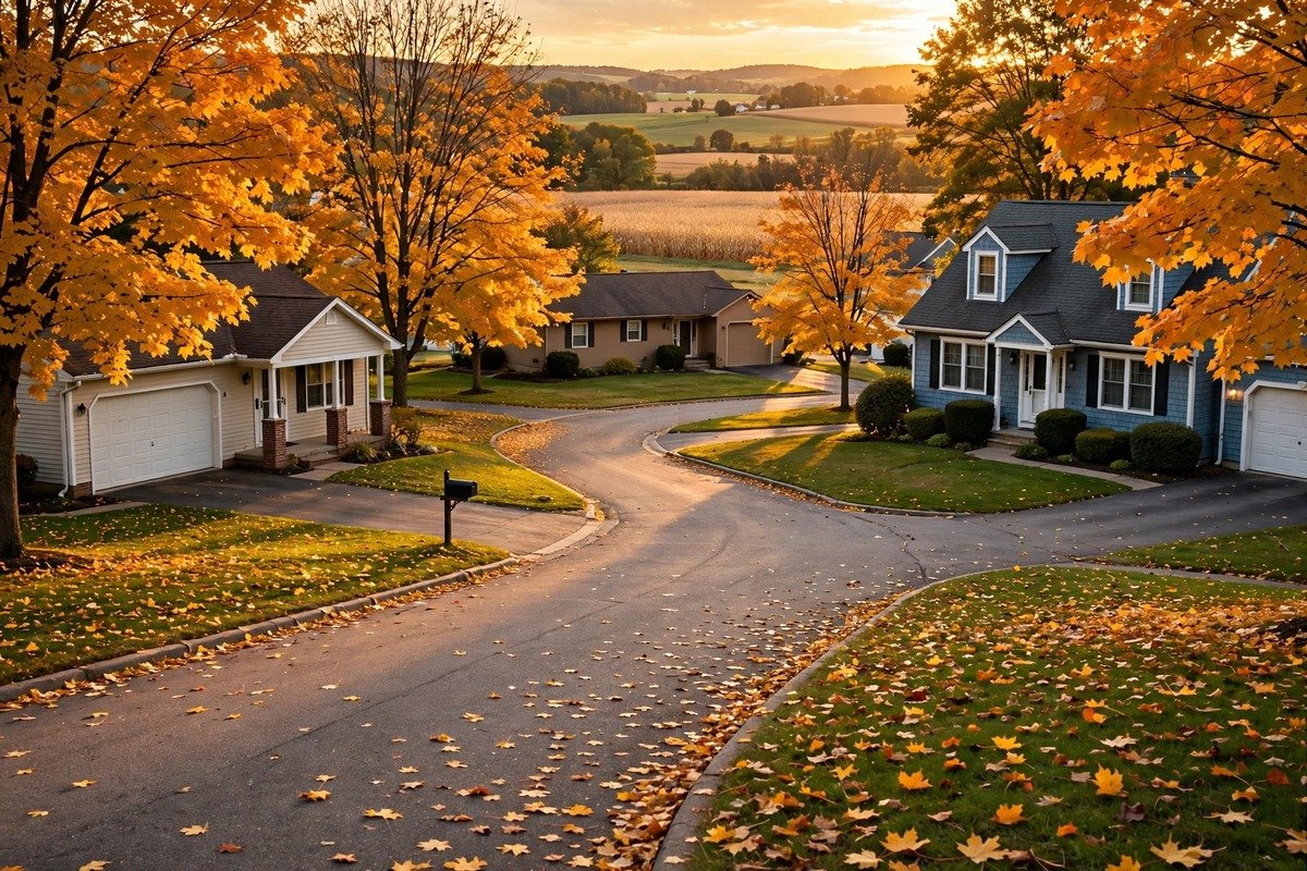 Skyline and neighborhoods of Newmanstown, Pennsylvania