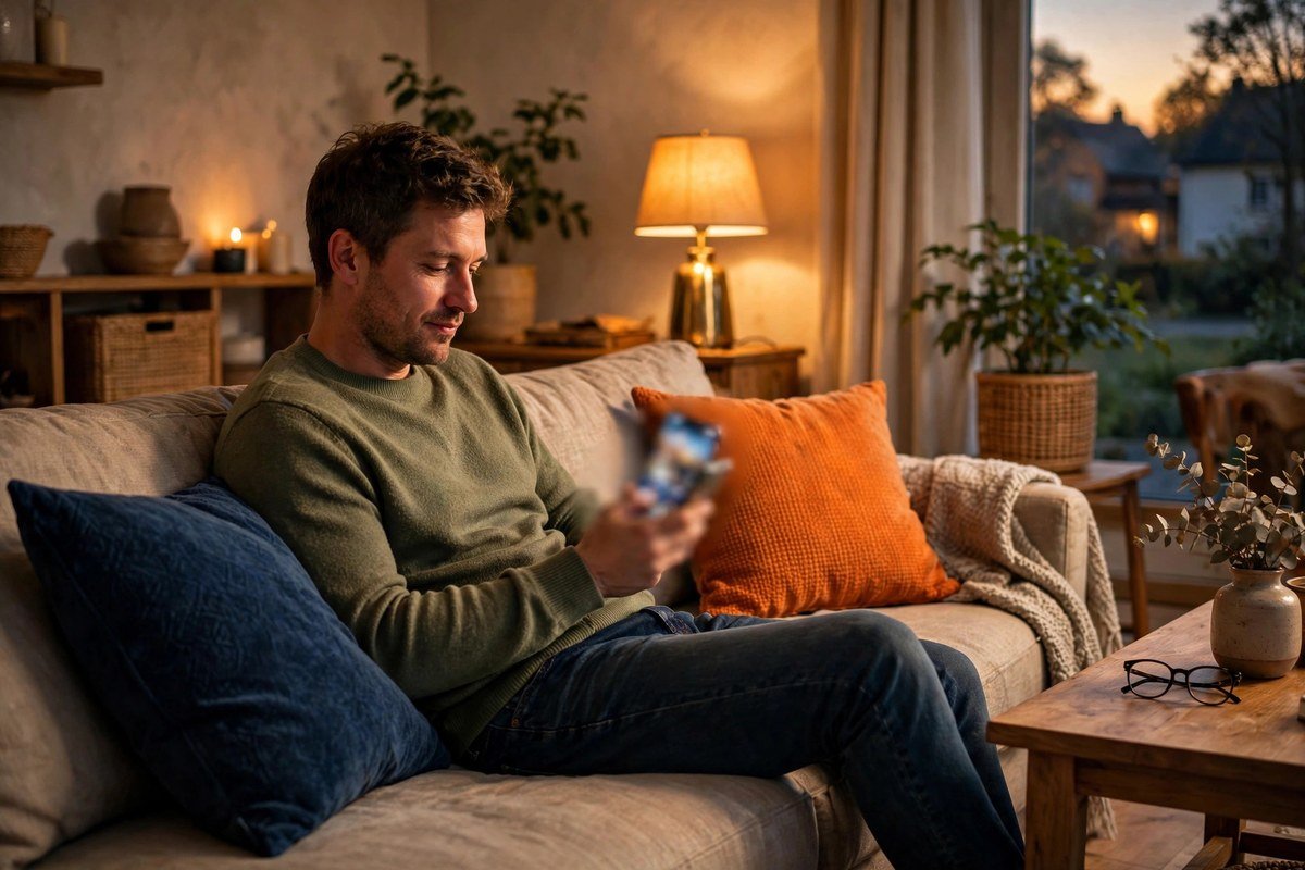 Customer reading website terms on a phone