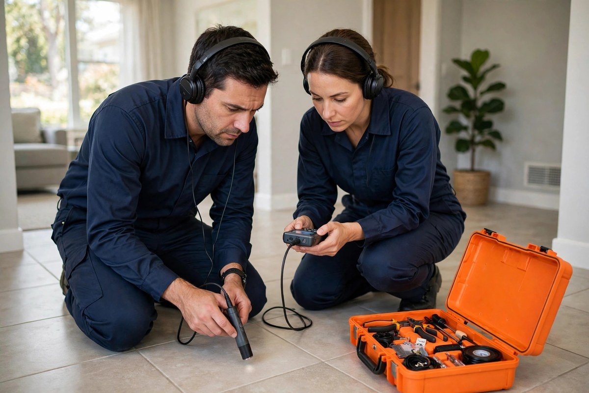 Nova technicians at work in a customer's home