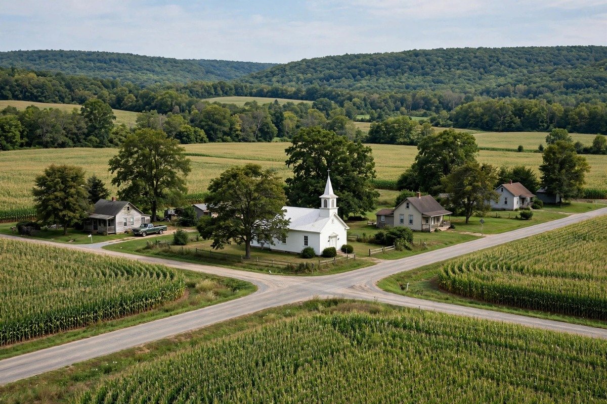 Skyline and neighborhoods of Ono, Pennsylvania