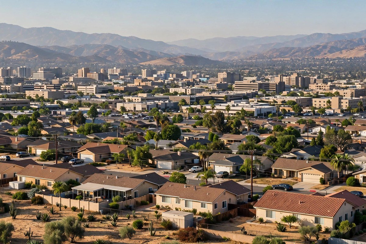 Panorama City California skyline, slab leak service area