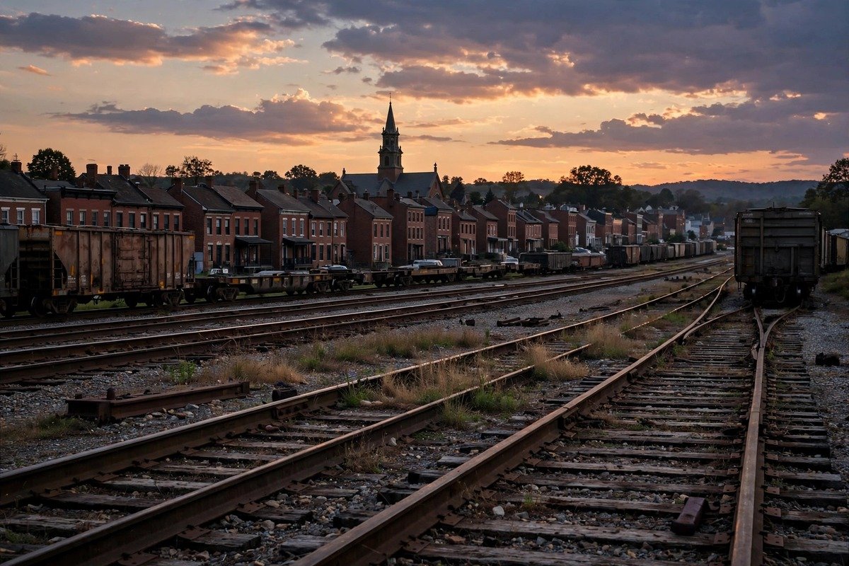 Skyline and neighborhoods of Parkesburg, Pennsylvania