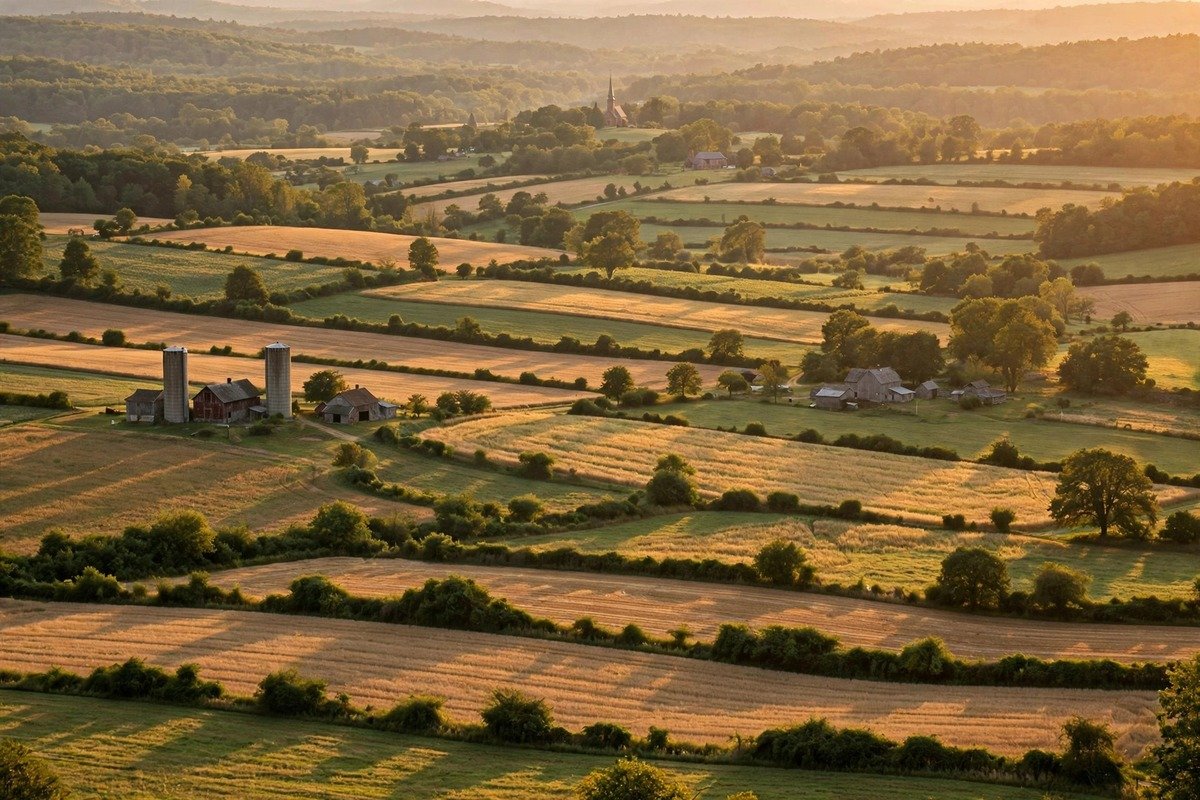 Skyline and neighborhoods of Pequea, Pennsylvania