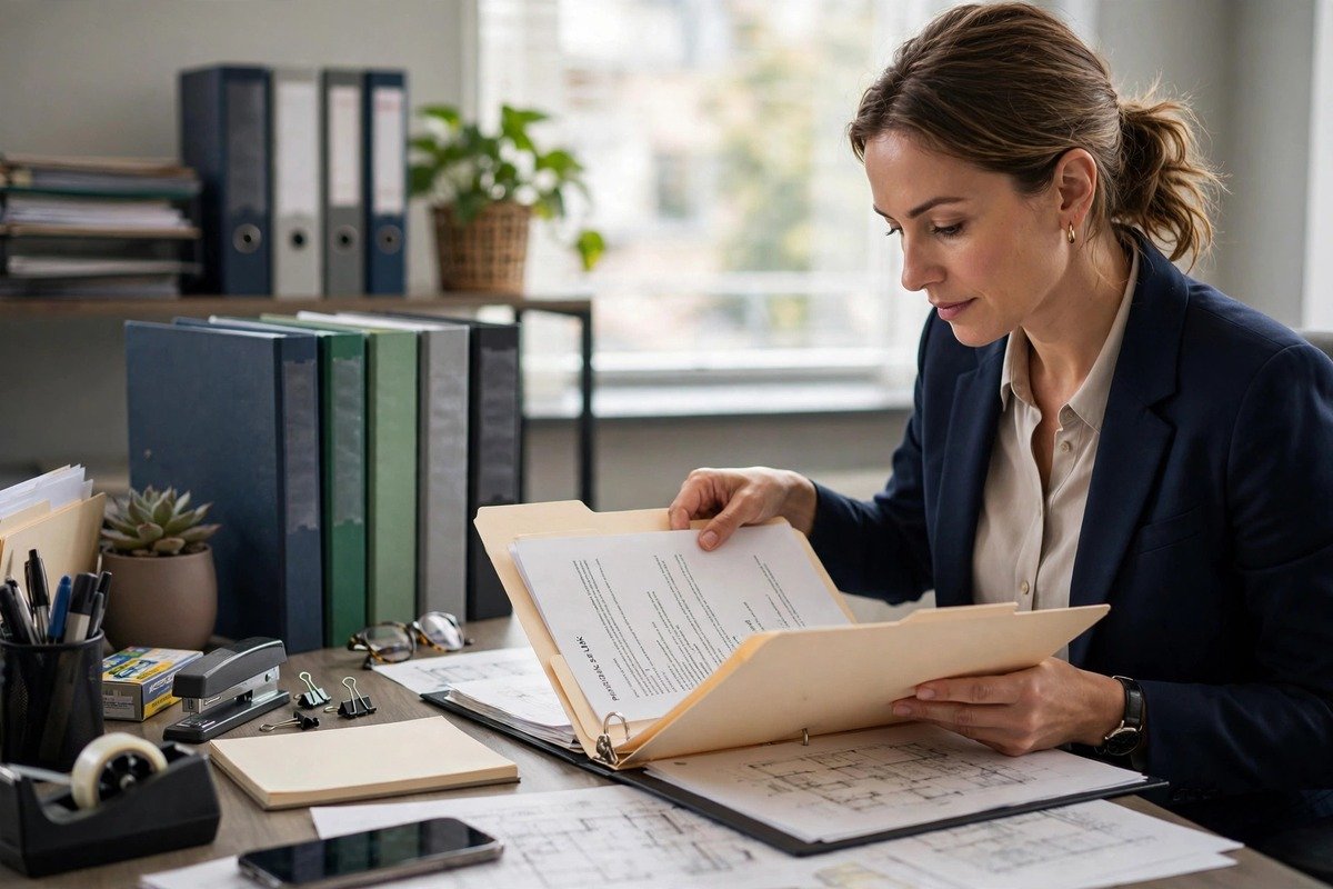 Property manager filing the written slab leak report we provide for owner records