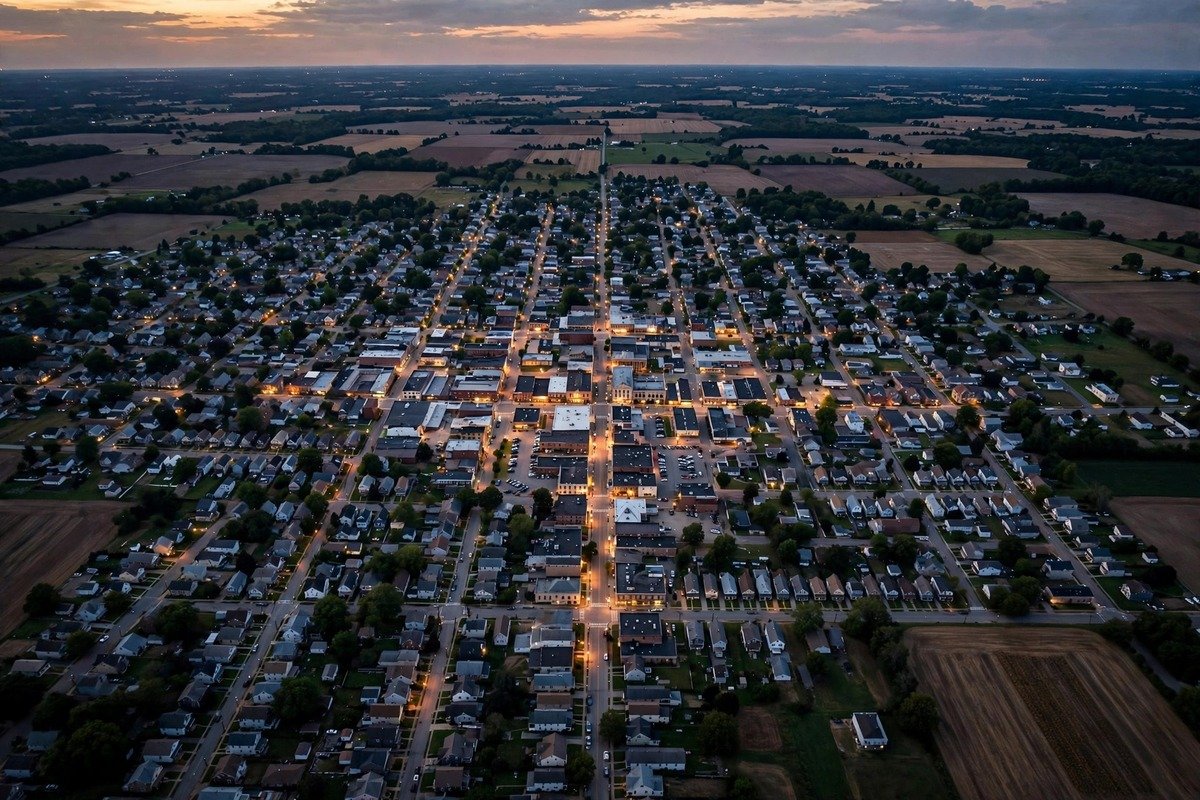 Skyline and neighborhoods of Red Lion, Pennsylvania