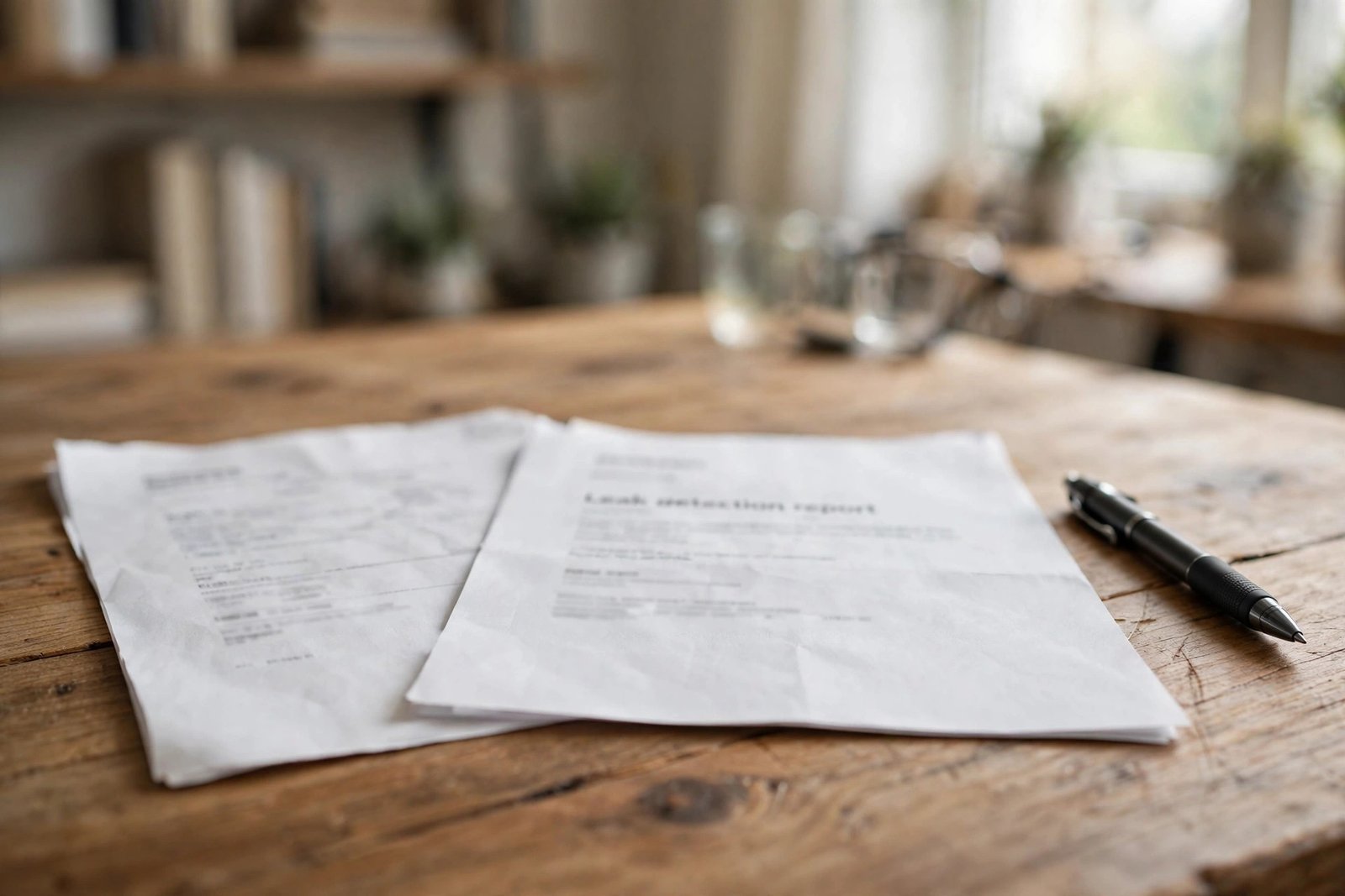 Repair receipt and leak detection report, the proof needed for a utility leak adjustment