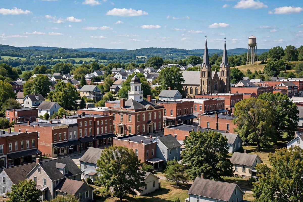 Skyline and neighborhoods of Richland, Pennsylvania