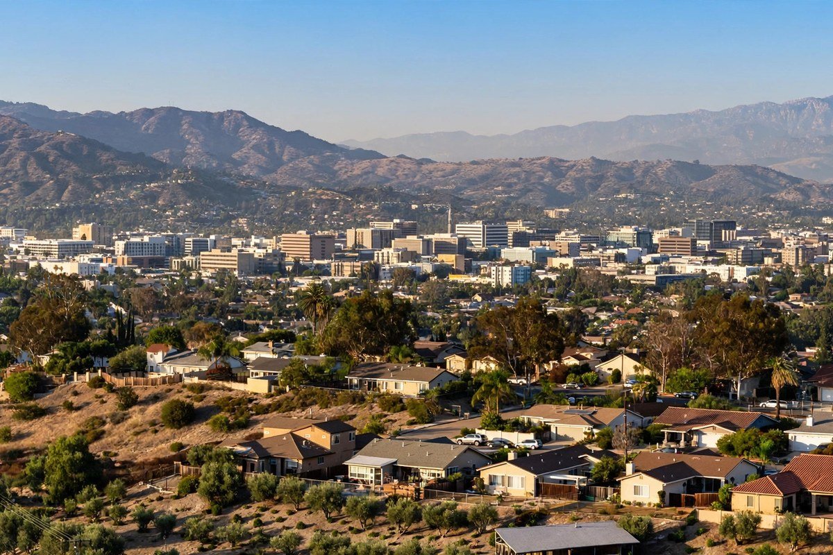 Rimforest city skyline, slab leak service area