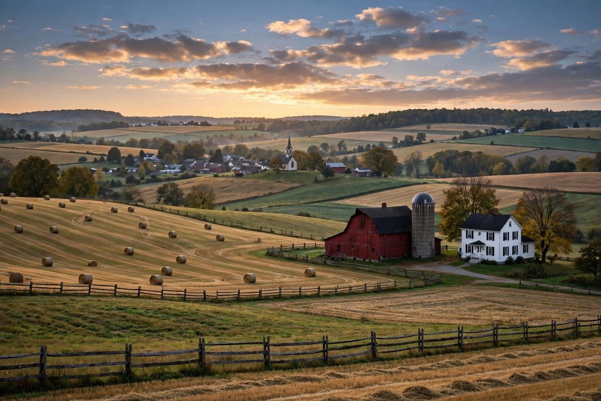 Skyline and neighborhoods of Ronks, Pennsylvania