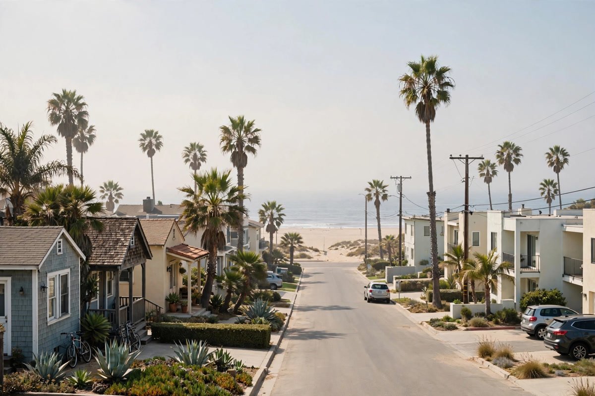 Seal Beach skyline — slab leak detection service area