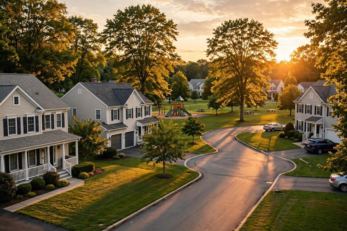 Skyline and neighborhoods of Shrewsbury, Pennsylvania